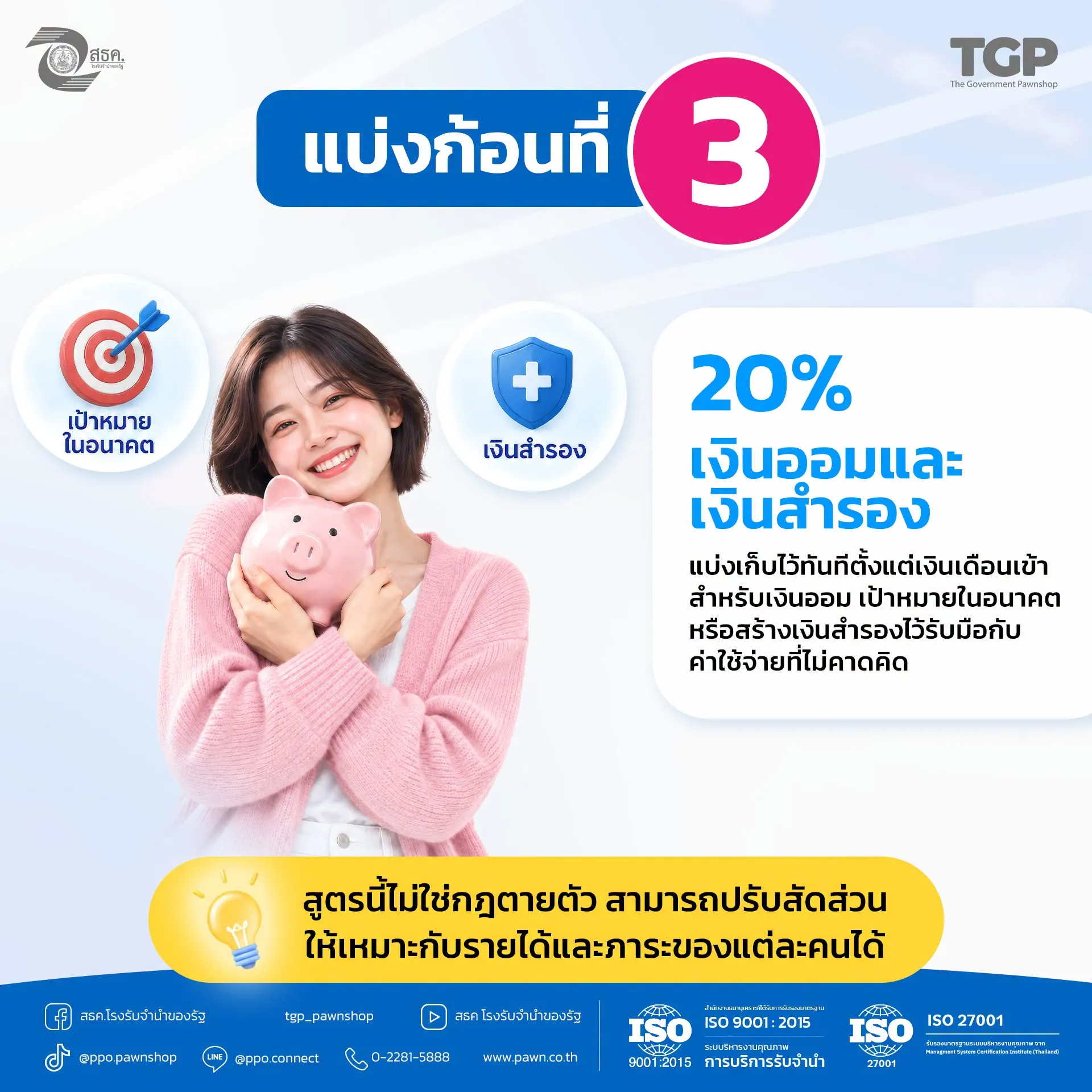 ต้นเดือนแบบนี้ หลายคนน่าจะเพิ่งได้รับเงินเดือนกันมา 💰 เห็นยอดเงินในบัญชีแล้ว อย่าเพิ่งรีบช้อปหรือใช้เพลิน หากไม่อยากมานั่งลุ้นการเงินช่วงปลายเดือน ลองเริ่มง่าย ๆ ด้วยการใช้สูตร 50-30-20 ช่วยให้การเงินเป็นระบบขึ้น